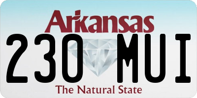 AR license plate 230MUI