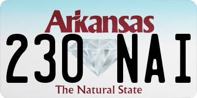 AR license plate 230NAI