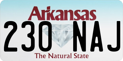AR license plate 230NAJ