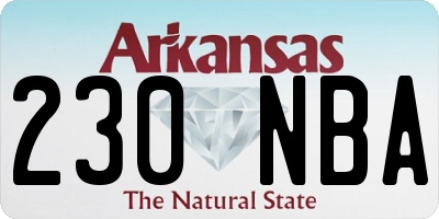 AR license plate 230NBA