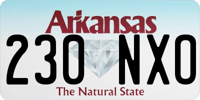 AR license plate 230NXO