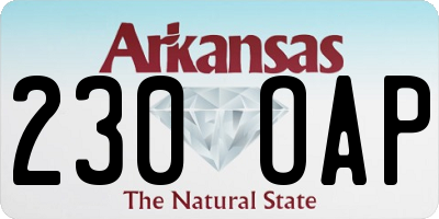 AR license plate 230OAP