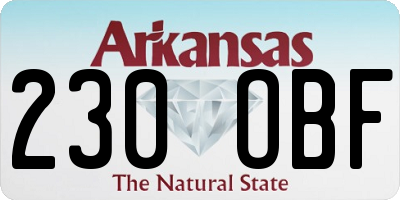 AR license plate 230OBF