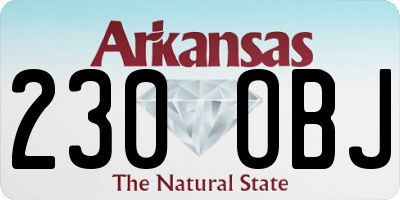 AR license plate 230OBJ