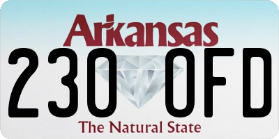 AR license plate 230OFD