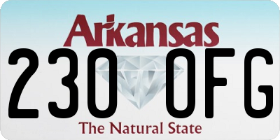 AR license plate 230OFG