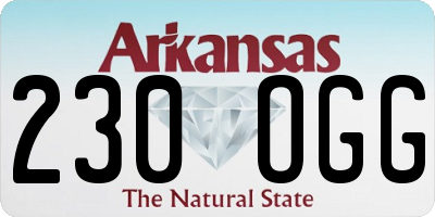 AR license plate 230OGG