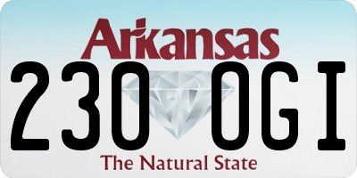 AR license plate 230OGI
