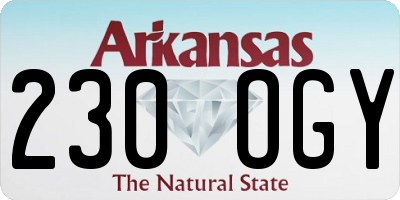 AR license plate 230OGY