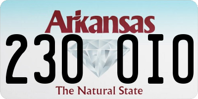 AR license plate 230OIO