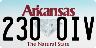 AR license plate 230OIV