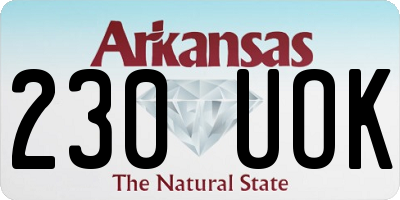 AR license plate 230UOK