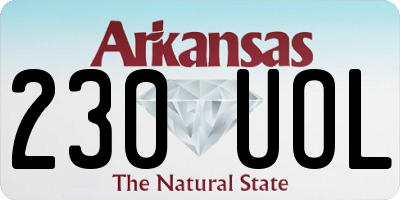 AR license plate 230UOL