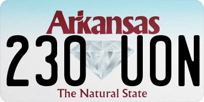 AR license plate 230UON