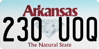 AR license plate 230UOQ