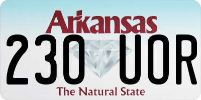 AR license plate 230UOR