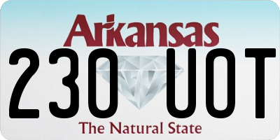 AR license plate 230UOT