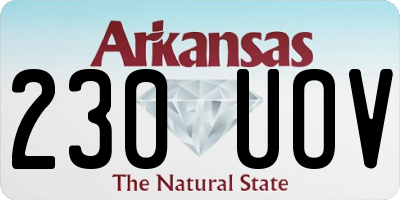 AR license plate 230UOV