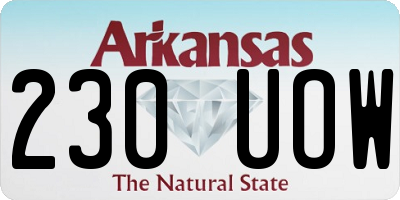 AR license plate 230UOW