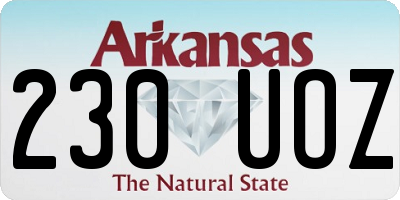 AR license plate 230UOZ