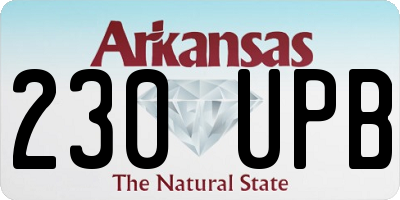 AR license plate 230UPB