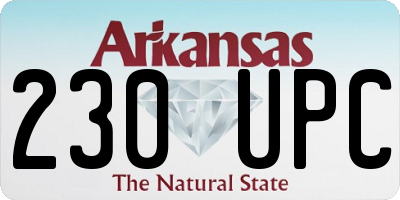 AR license plate 230UPC