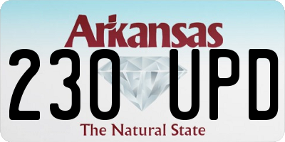AR license plate 230UPD