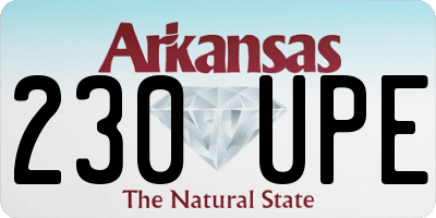 AR license plate 230UPE