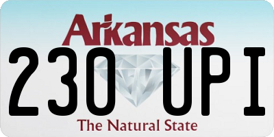 AR license plate 230UPI