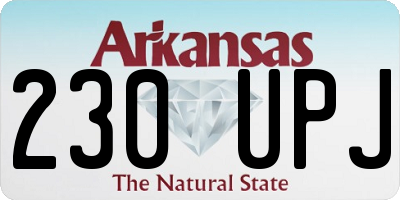 AR license plate 230UPJ