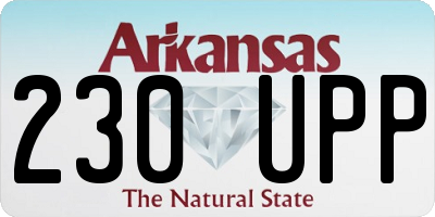 AR license plate 230UPP
