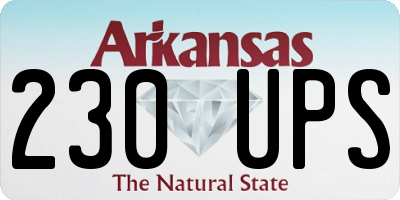 AR license plate 230UPS