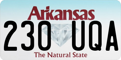 AR license plate 230UQA