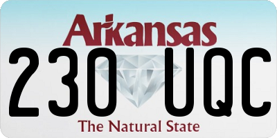 AR license plate 230UQC