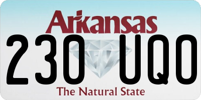 AR license plate 230UQO