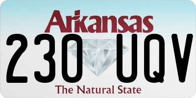 AR license plate 230UQV