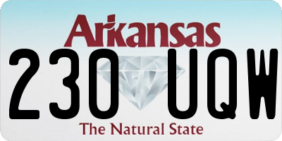 AR license plate 230UQW