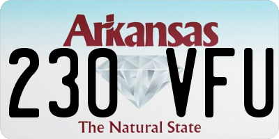 AR license plate 230VFU