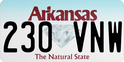 AR license plate 230VNW