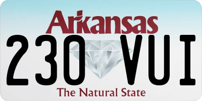 AR license plate 230VUI