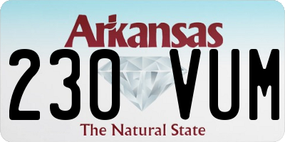 AR license plate 230VUM