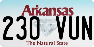 AR license plate 230VUN