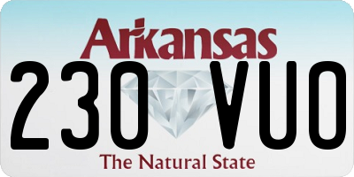 AR license plate 230VUO