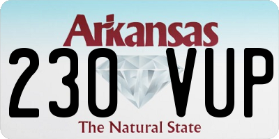 AR license plate 230VUP
