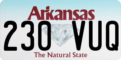 AR license plate 230VUQ