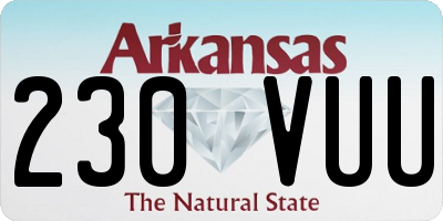 AR license plate 230VUU