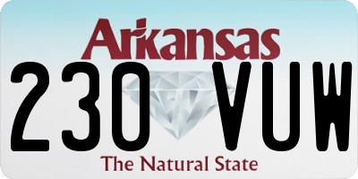 AR license plate 230VUW