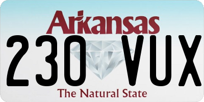 AR license plate 230VUX