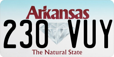 AR license plate 230VUY