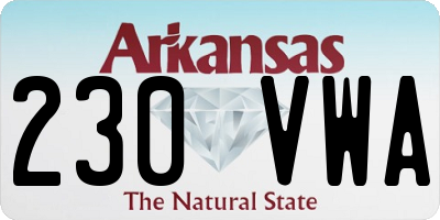 AR license plate 230VWA
